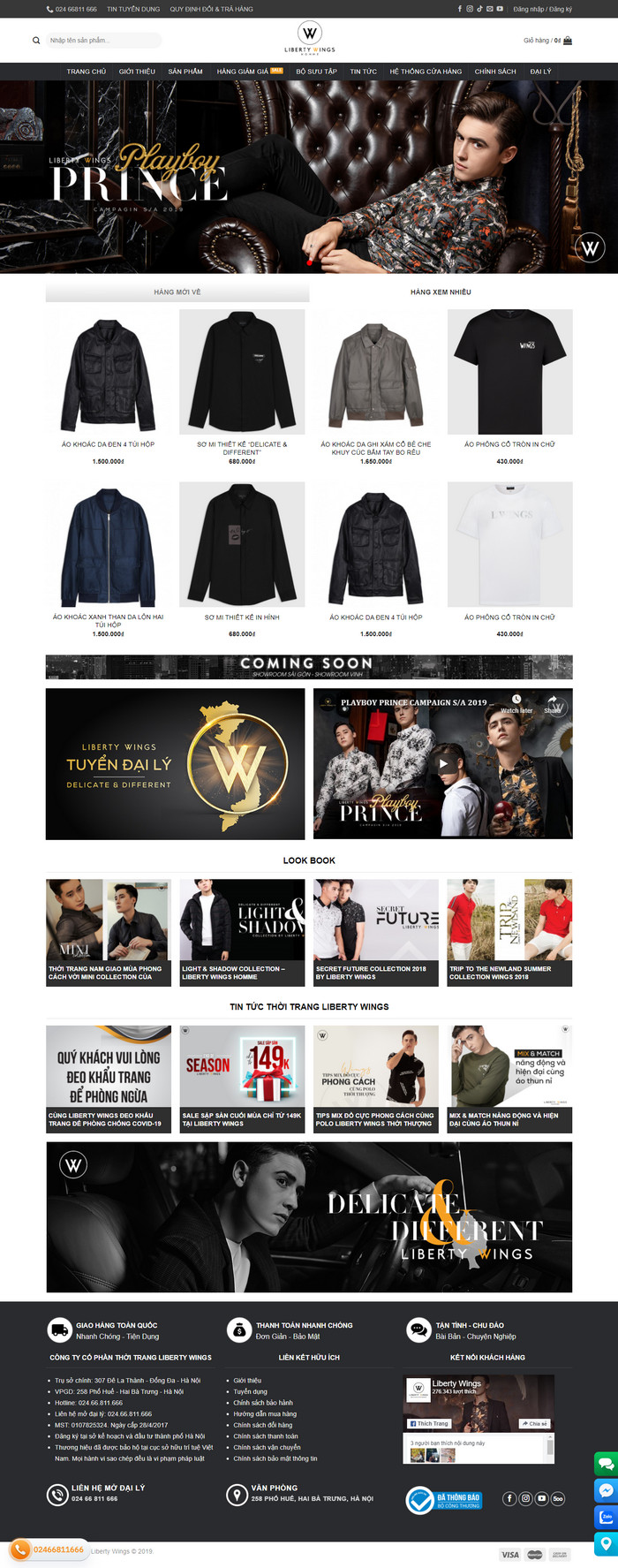 Theme WordPress bán hàng Thời Trang, Phụ Kiện Nam M165