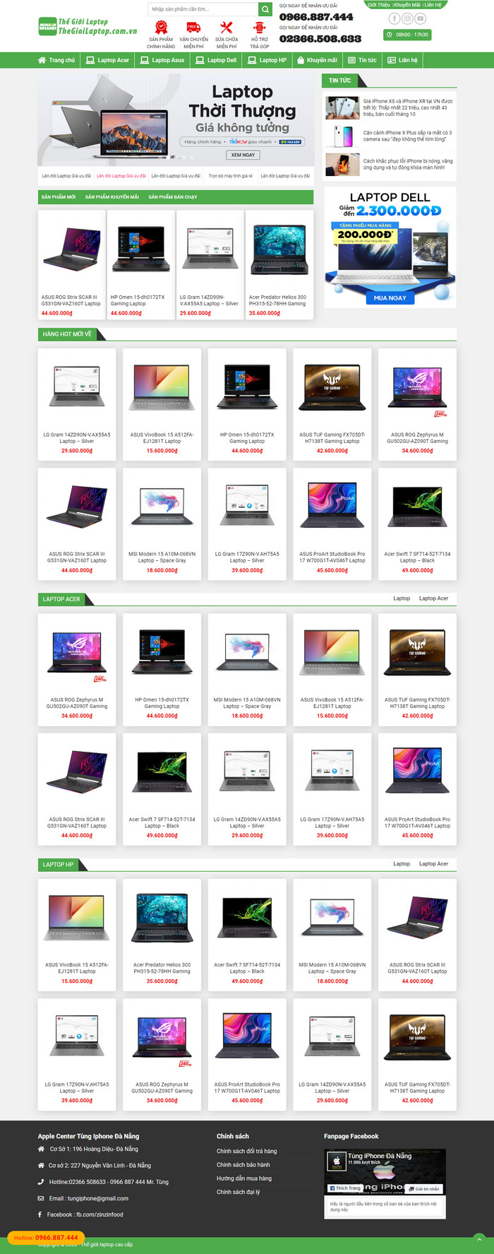 Theme WordPress bán Laptop Máy Tính Xách Tay M176