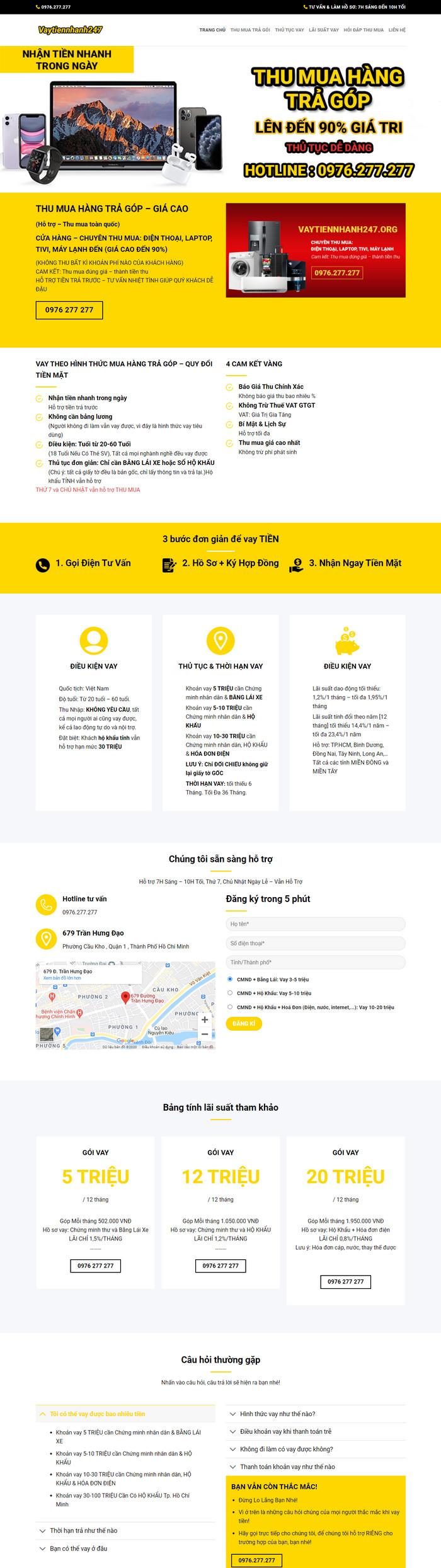 Theme WordPress dịch vụ Cho Vay Nhanh M162