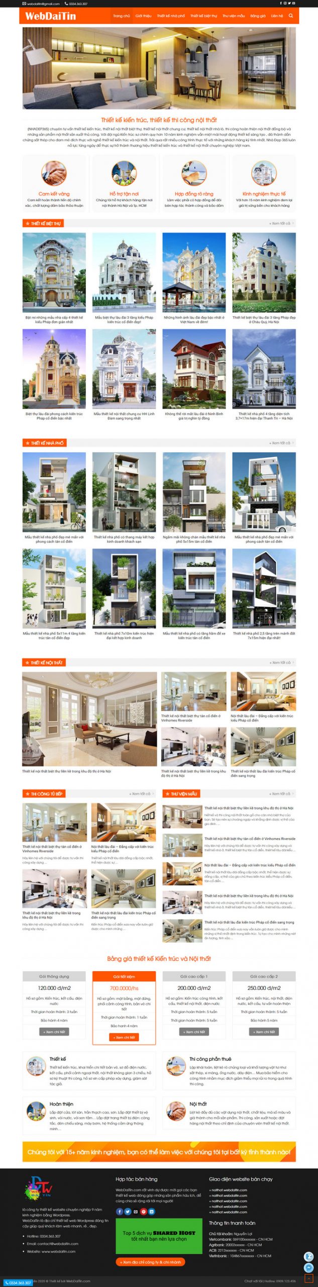 Theme WordPress Thiết Kế Xây Dựng Kiến Trúc M167