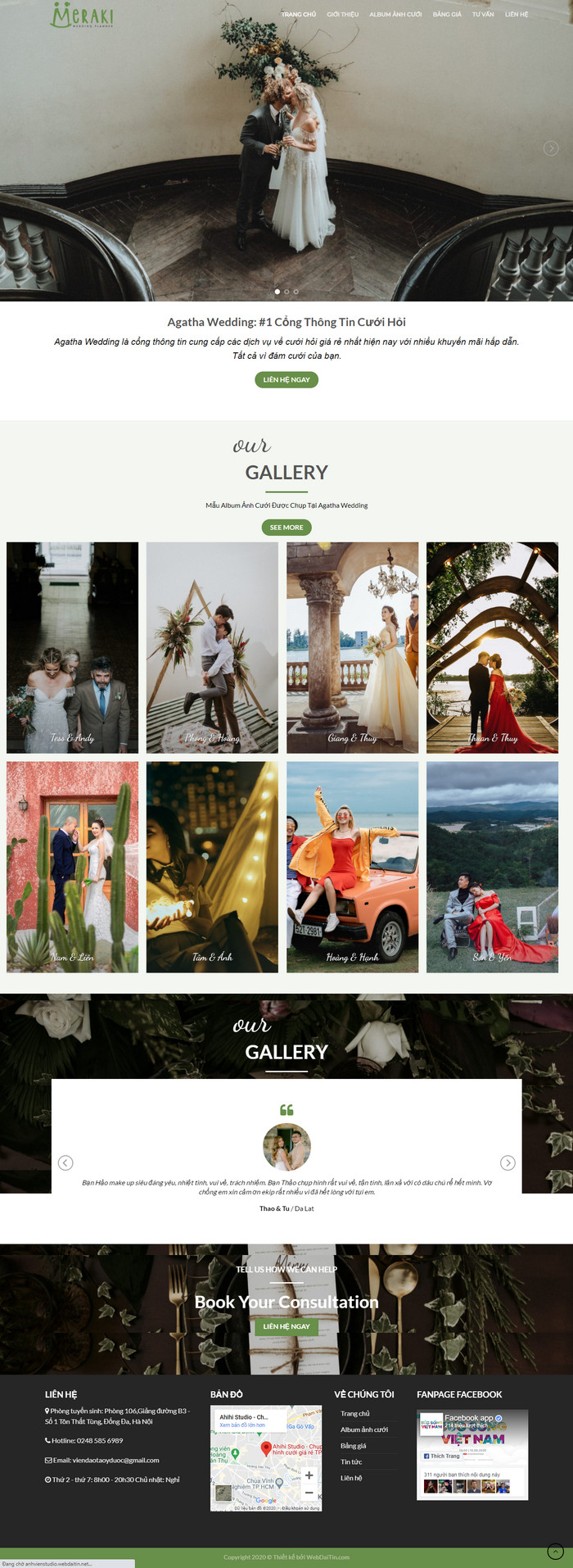Theme wordpress Dịch Vụ Ảnh Viện Áo Cưới Studio M189
