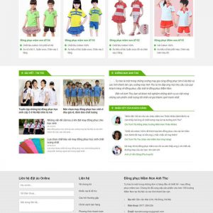 Theme Wordpress bán hàng Đồng phục mầm non M202 hình 3