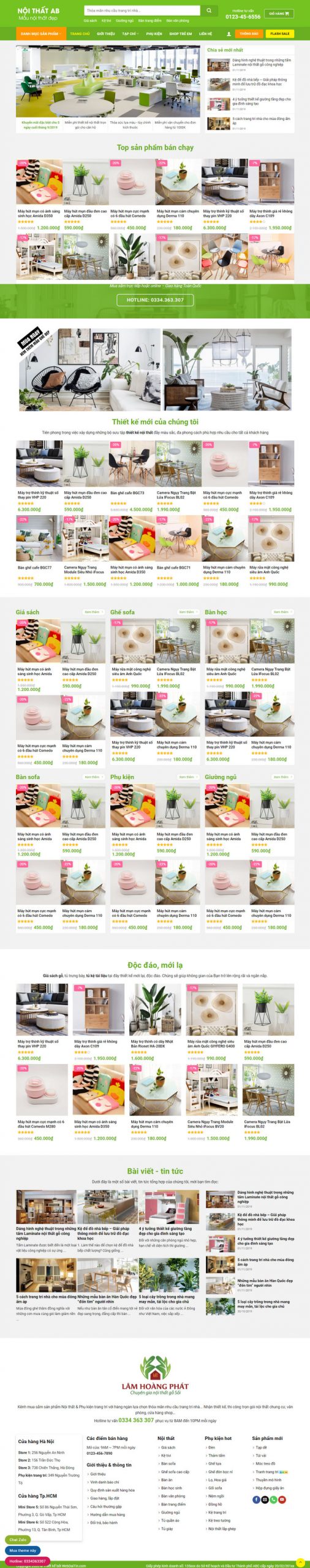 Theme WordPress bán hàng Nội thất trang trí decor M207