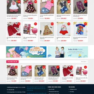 Theme Wordpress bán hàng thời trang trẻ em M199 hình 3